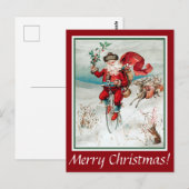 Sinterfiets met konijn en rendierlijk Briefkaart (Voorkant / Achterkant)