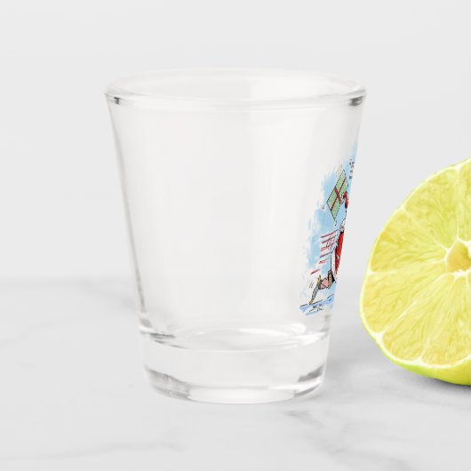 Sinterglas voor onvoorbereid gebruik shot glas (Links)