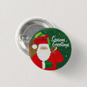 Sintergroene en rode knop/badge ronde button 3,2 cm (Voorkant /achterkant)