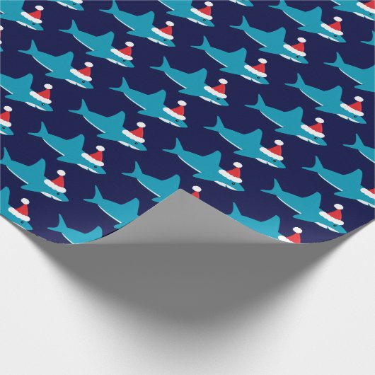 Sinterhaas kerstfeest met blauwe feestdag cadeaupapier (Hoek)