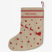 Sinterhoed en rendieren en kerstmis kleine kerstsok (Achterkant)