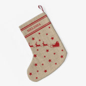 Sinterhoed en rendieren en kerstmis kleine kerstsok (Achterkant (Hangend))