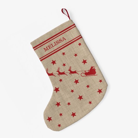 Sinterhoed en rendieren en kerstmis kleine kerstsok (Achterkant (Hangend))