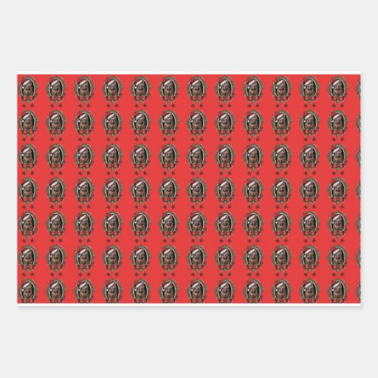 Sinterhoed met een duitse herder inpakpapier vel (Voorkant)