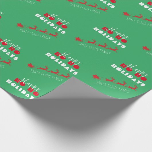 Sinterholiday Green Wrapping Paper Cadeaupapier (Hoek)