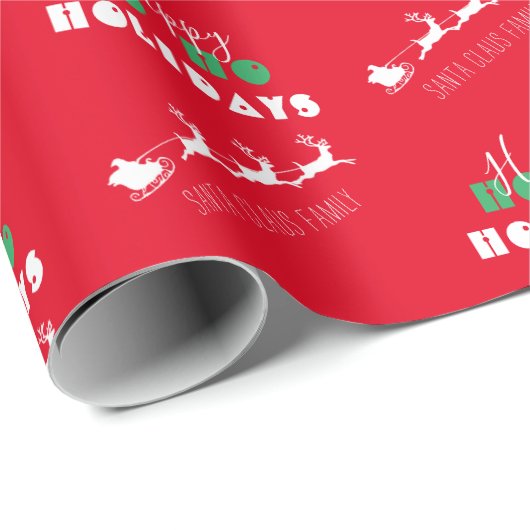 Sinterholiday Red Wrapping Paper Cadeaupapier (Rol Hoek)