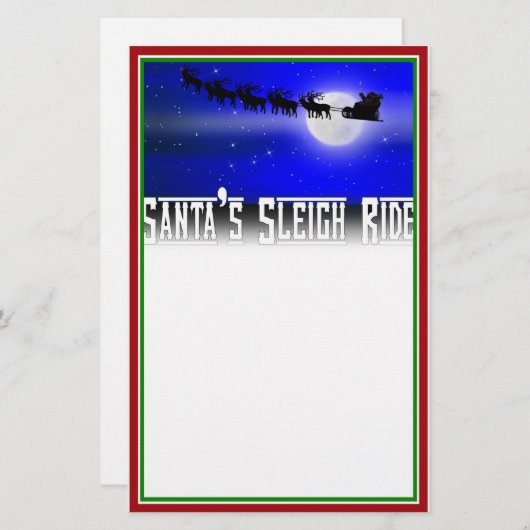 Sinterkerst met sinterklaas briefpapier (Voorkant / Achterkant)