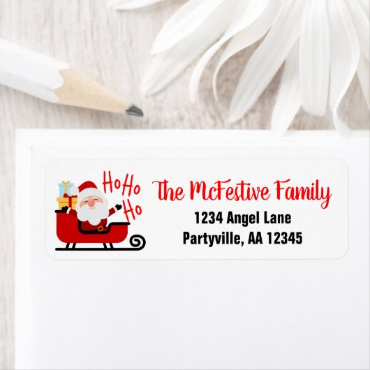 SinterkerstAdresetiketten lachen Etiket (Insitu)