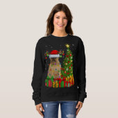 Sinterkerstboom Santa Hat Brussels Griffon Dog Trui (Voorkant volledig)