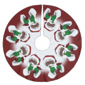 Sinterkerstboomrok Zwarte kerstkerstbek Kerstboom Rok (Voorkant)