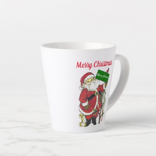 Sinterkerstboomvogels Latte Mok (Rechterhoek)