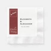 Sinterkerstcadeautjes voor kerstbruiloft servetten (Voorkant)