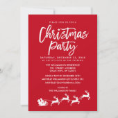 Sinterkerstfeest in penseel Script Striped Kaart (Voorkant)