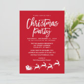 Sinterkerstfeest in penseel Script Striped Kaart (Staand voorkant)