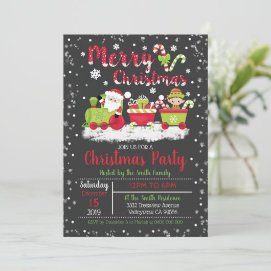 Sinterkerstfeestdag Kaart (Staand voorkant)