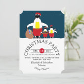 Sinterkerstfeestelijke uitnodiging voor de kleine (Staand voorkant)