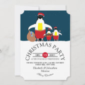 Sinterkerstfeestelijke uitnodiging voor de kleine (Voorkant)