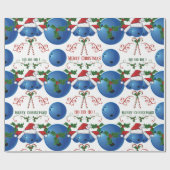 Sinterkerstkerstbal Cadeaupapier (Vlak)