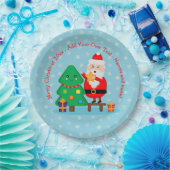 Sinterkerstkerstboom 20xx met kersttekst 9 inch to papieren bordje (Feest)