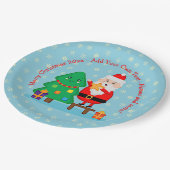 Sinterkerstkerstboom 20xx met kersttekst 9 inch to papieren bordje (Gekanteld)