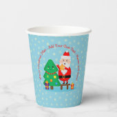 Sinterkerstkerstboom 20xx met kersttekst toevoegen papieren bekers (Achterkant)