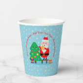 Sinterkerstkerstboom 20xx met kersttekst toevoegen papieren bekers (Voorkant)