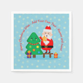 Sinterkerstkerstboom 20xx met kersttekst toevoegen servet (Voorkant)