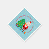 Sinterkerstkerstboom 20xx met kersttekst toevoegen servet (Hoek)