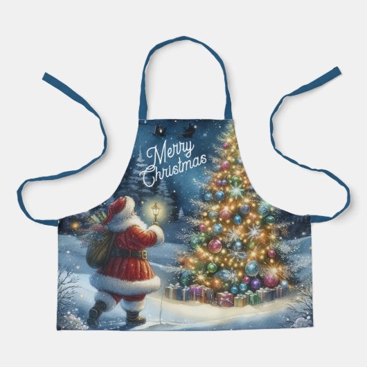 Sinterkerstkerstkerstbedekking - All-Over Print Ap Schort (Voorkant)