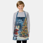 Sinterkerstkerstkerstbedekking - All-Over Print Ap Schort (Gedragen)