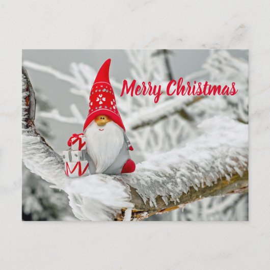 Sinterkerstkerstkerstcadeautje Gnome Festive Holid Briefkaart (Voorkant)