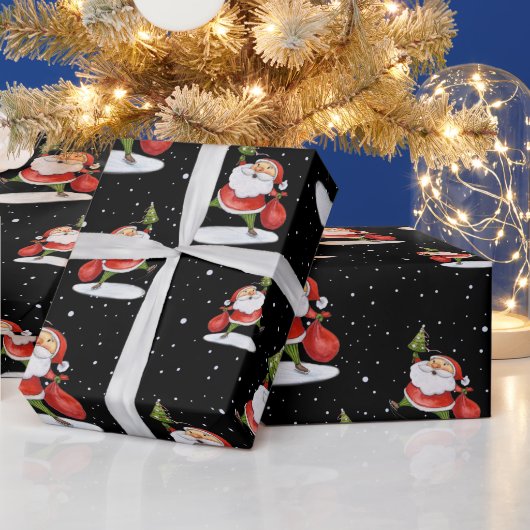 Sinterkerstkerstkersttekening waterverf cadeaupapier (Feestdagen)