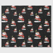 Sinterkerstkerstkersttekening waterverf cadeaupapier (Vlak)