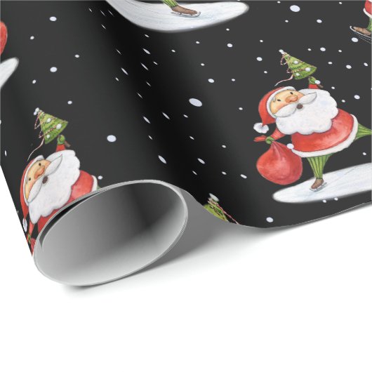 Sinterkerstkerstkersttekening waterverf cadeaupapier (Rol Hoek)