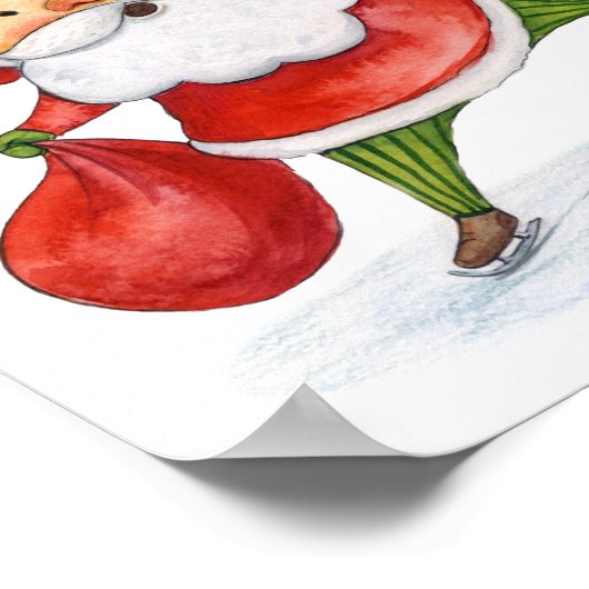 Sinterkerstkerstkersttekening waterverf poster (Hoek)