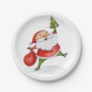 SinterkerstkerstkerstWaterverf Papieren Bordje