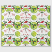 Sinterkerstkersttennis Ball Cadeaupapier (Vlak)