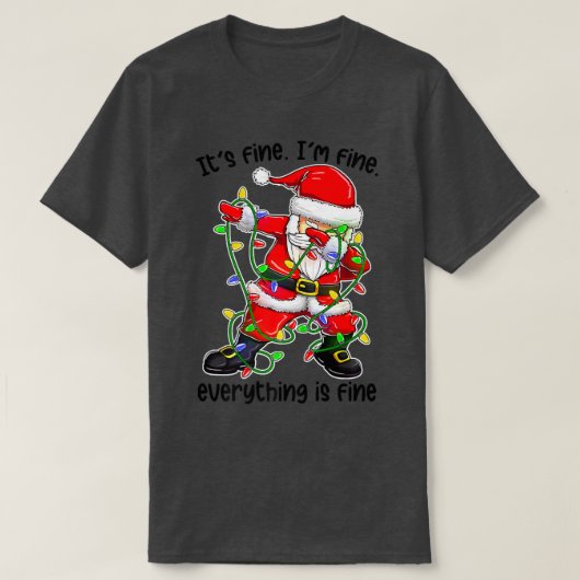 Sinterkerstlampjes, ik ben prima alles t-shirt (Design voorkant)