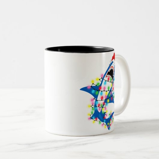 Sinterkerstlampjes voor kerstmis tweekleurige koffiemok (Voorkant rechts)