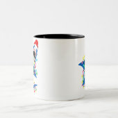 Sinterkerstlampjes voor kerstmis tweekleurige koffiemok (Center)