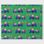 Sinterkerstman met cadeautjes cadeaupapier (Vlak)