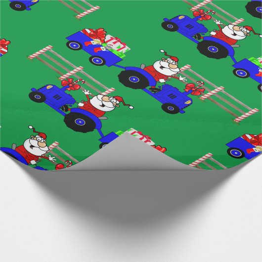 Sinterkerstman met cadeautjes cadeaupapier (Hoek)