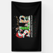 Sinterkerstman met Spraaktaaldocent SLP Spandoek (Verticaal)