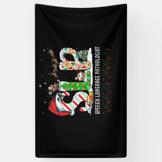 Sinterkerstman met Spraaktaaldocent SLP Spandoek (Verticaal)