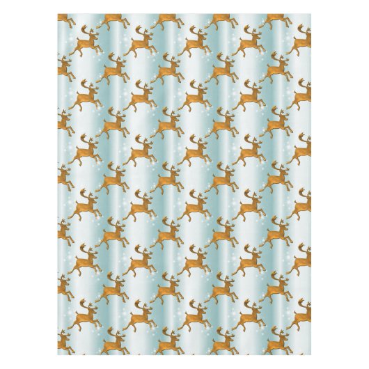 Sinterkerstrenrenrendiertje op ijs tafelkleed (Voorkant)