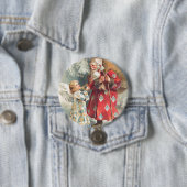 Sinterkerstwens Ronde Button 7,6 Cm (In situ)