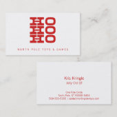 Sinterklaart Ho Ho Ho Ho (letterpril) Contactkaartje (Voorkant / Achterkant)