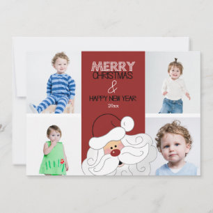 Sinterklaas 4-foto 5x7 kerst Kaart