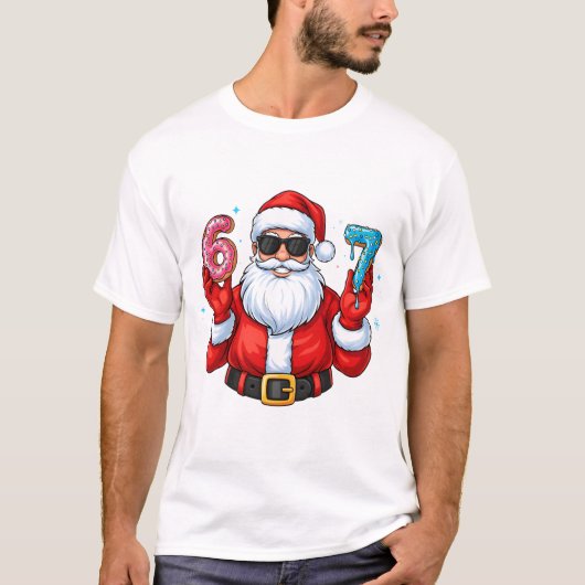 Sinterklaas' 6 & 7 Donut Feestje T-shirt (Voorkant)