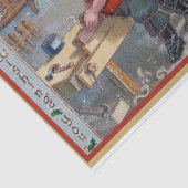  Sinterklaas aan zijn bureau Tissuepapier (Detail)